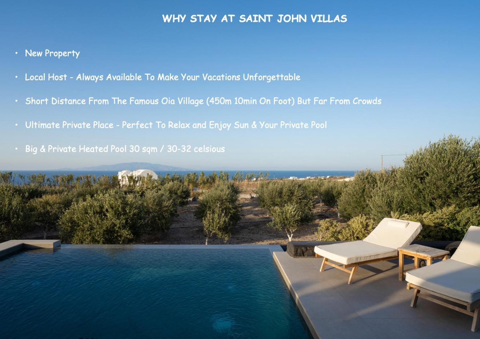 Saint John Oia-Exclusive Private Heated Pool Villas 外观 照片